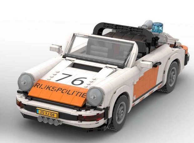 Custom Stickers fits LEGO Rebrickable MOC 69675 - Porsche 911 Targa Rijkspolitie