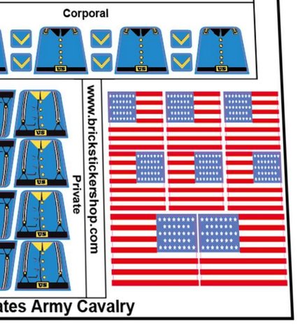 Custom Sticker - torso - US Army Cavalry