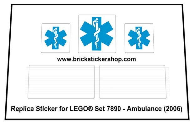 Replacement sticker Lego  7890 - Ambulance