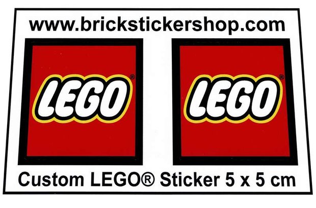 Custom Stickers fits LEGO-Large LEGO Logo Stickers 5cm x 5cm