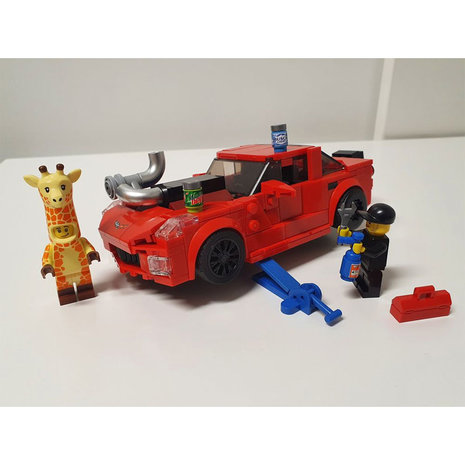 Rebrickable MOC-85307 - Cleetus McFarland - Ruby (Corvette C6) by Cooter78NL