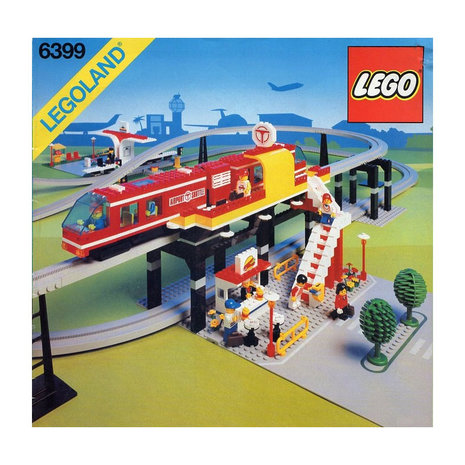 Custom Aufkleber/Sticker passend für LEGO® 6399 Town Airport Shuttle 1990 