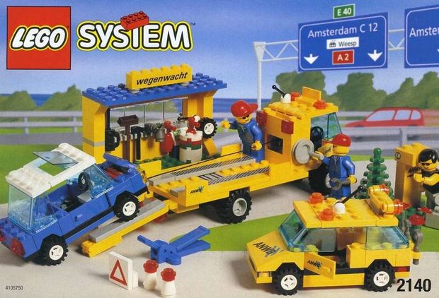 1996 Ersatzset Aufkleber/Sticker für Lego 2140 ANWB Roadside Assistance Crew 
