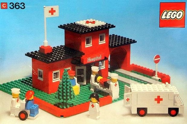 Replacement sticker Lego  363 - Hospital with Figures
