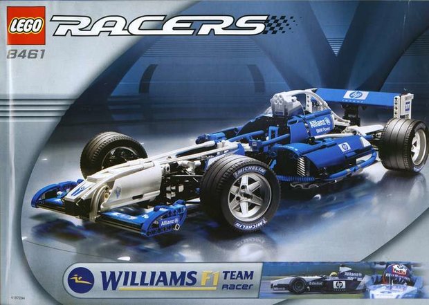 Aufkleber passend für LEGO 8461,Sticker Sheet for Williams F1 Team Racer,3 Teile 