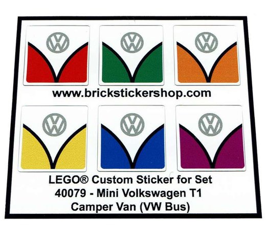 Replacement Sticker for Set 40079 - Mini Volkswagen T1 Camper Bus (VW Bus)
