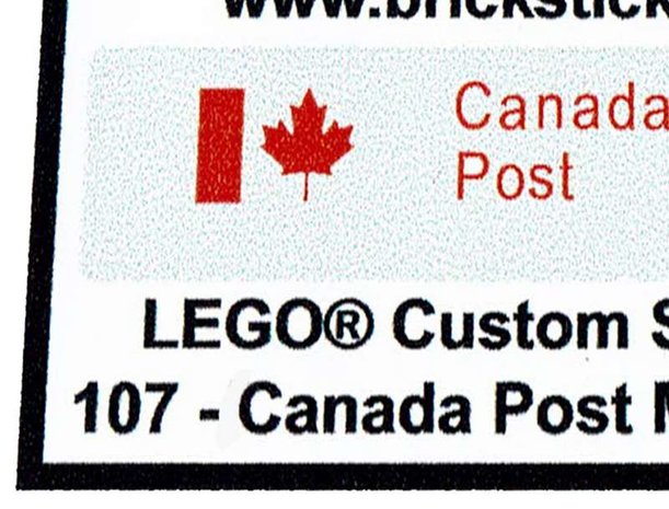 Custom Precut Aufkleber/Sticker passend für LEGO 107 Canada Post Mail Truck 