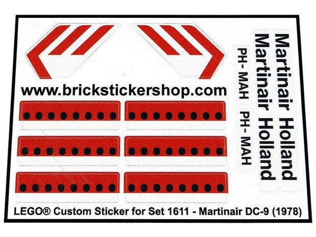 Replacement Sticker for Set 1611 - Martinair DC-9