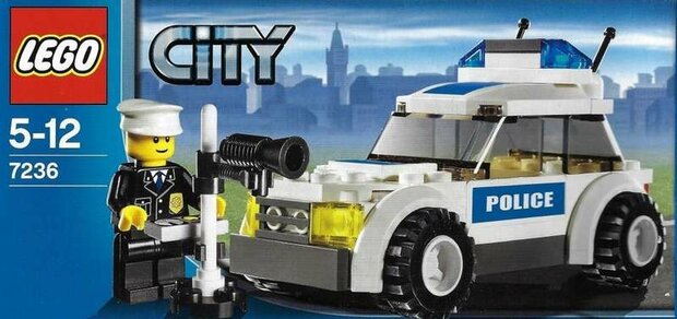 Replica Sticker voor Set 7236 - Police Car (Blue Version)