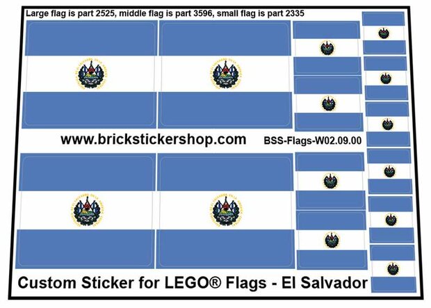 Custom Sticker - Flags - Flag of El Salvador