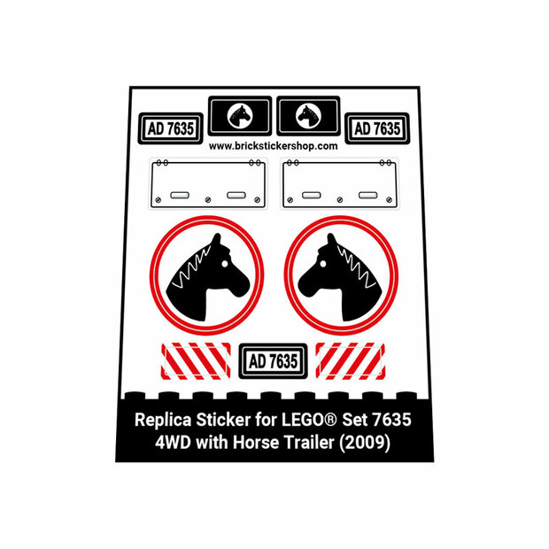 Lego Set 7635 - 4WD with Horse Trailer (2009)