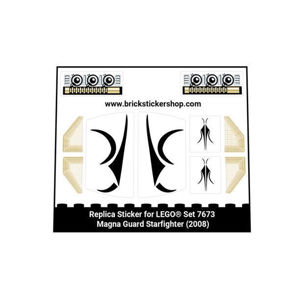 Sticker Sheet for Set 7673 - Magna Guard Starfighter