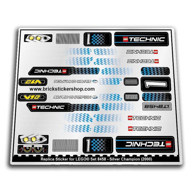 Replacement sticker Lego  8458 - Silver Champion
