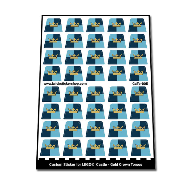 Custom Sticker - Gold Crown Torsos