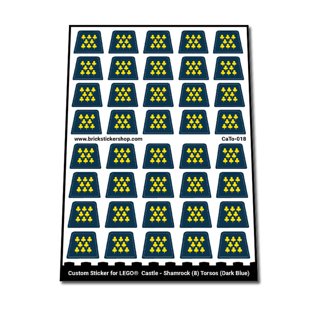 Custom Sticker - Shamrock (8) Torsos (Dark Blue)