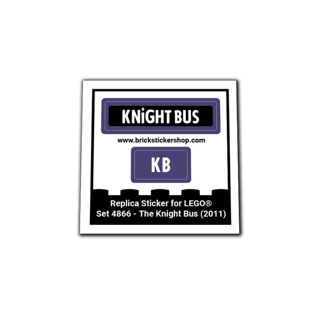 Replacement Sticker for Set 4866 - The Knight Bus