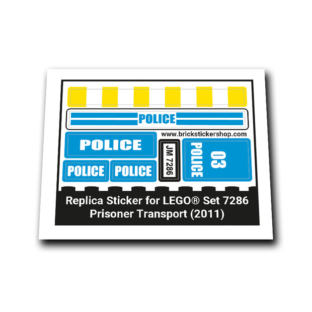 Replica Sticker voor Set 7286 - Prisoner Transport