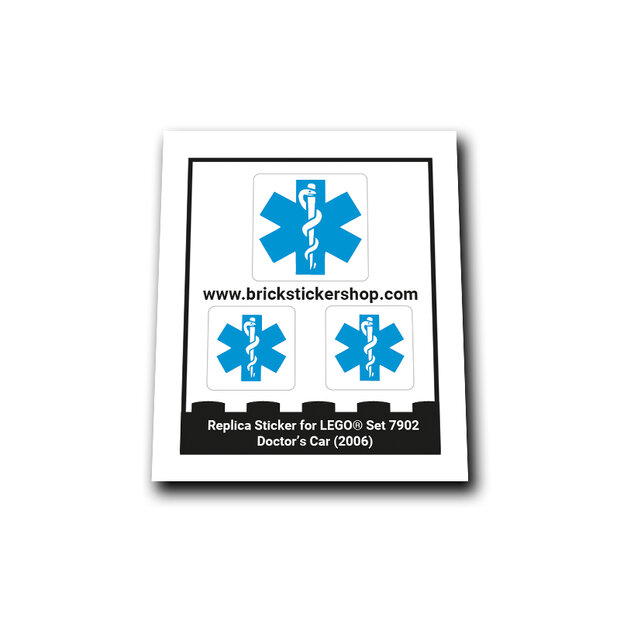 Replacement Sticker for Set 7902 - Doctor&#039;s Car