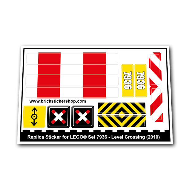 Replica Sticker voor Set 7936 - Level Crossing