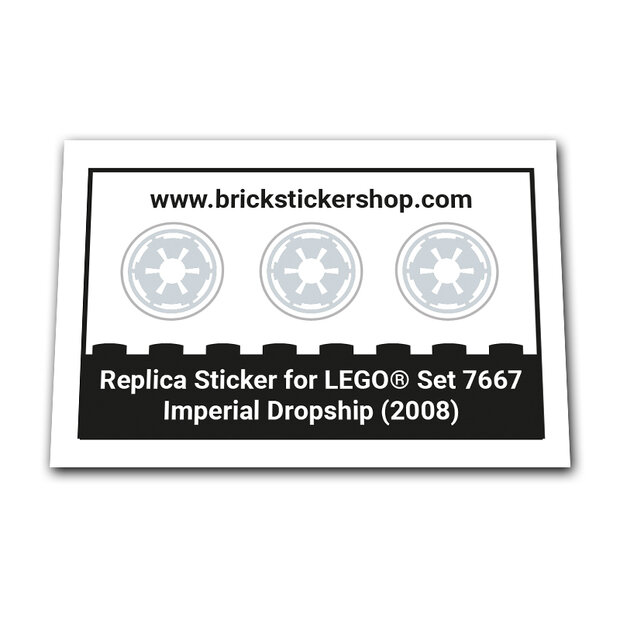 Replica Sticker voor Set 7667 - Imperial Dropship