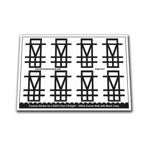 Custom Sticker - White Corner Wall with Black Lines