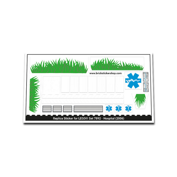 Replacement Sticker for Set 7892 - Hospital