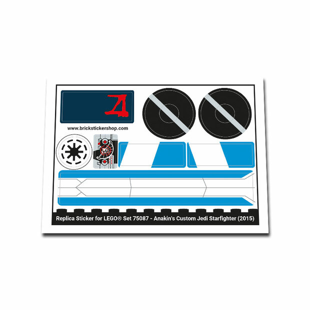 Replacement Sticker for Set 75087 - Anakin&#039;s Custom Jedi Starfighter