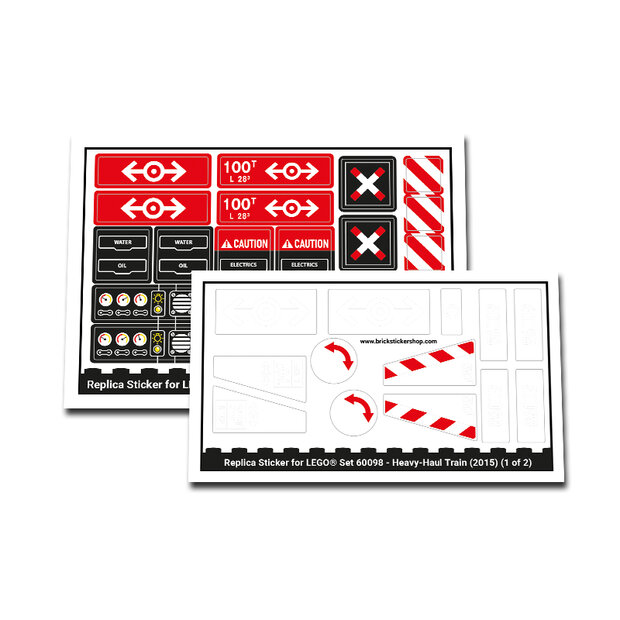 Replica Sticker voor Set 60098 - Heavy-Haul Train