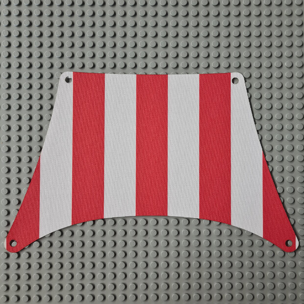Replica Sailbb04 - Cloth Sail 27 x 17 Top with Red Thick Stripes Pattern
