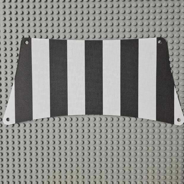 Replica Sailbb07 - Cloth Sail 30 x 15 Bottom with Black Thick Stripes Pattern