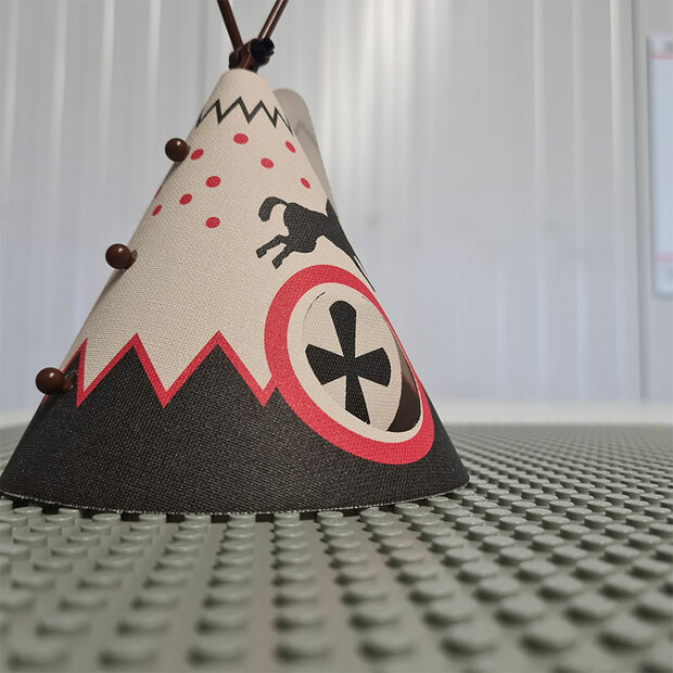 Replica Stof - Tepee Cover met Black Edge en Horses Patroon (x172px1)