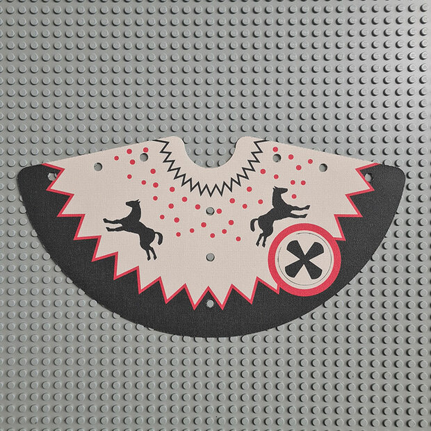 Replica Stof - Tepee Cover met Black Edge en Horses Patroon (x172px1)