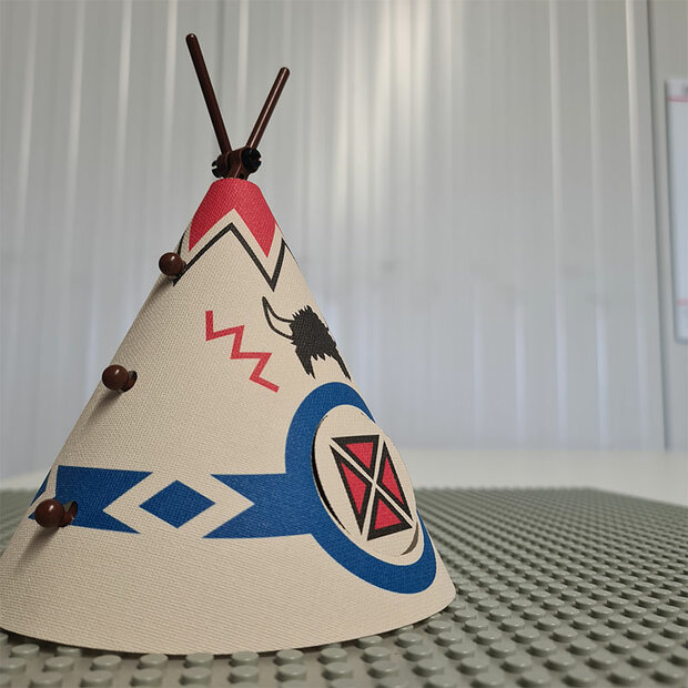 Replica Stof - Tepee Cover met Buffalo Helmets Patroon (x172px2)