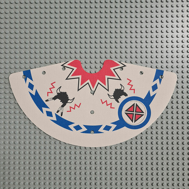 Replica Stof - Tepee Cover met Buffalo Helmets Patroon (x172px2)