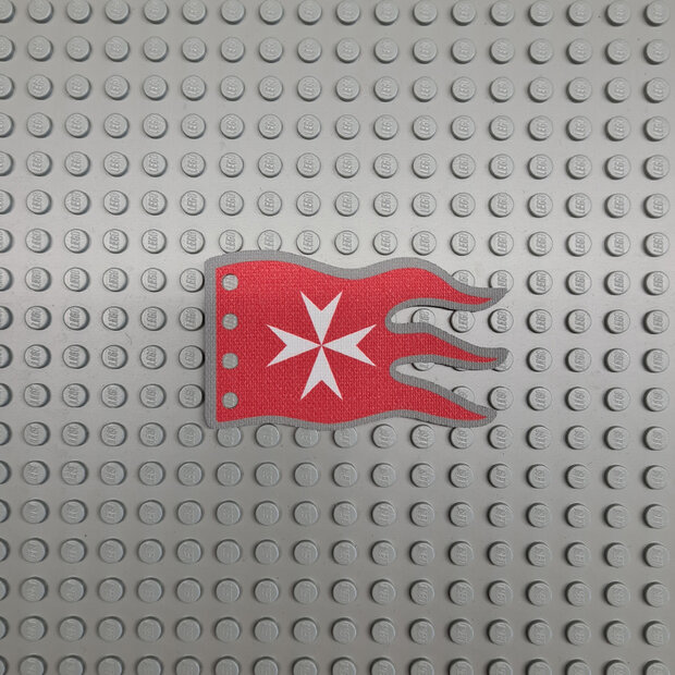 Custom Stof - Vlag 8 x 5 Wave met Maltese Cross