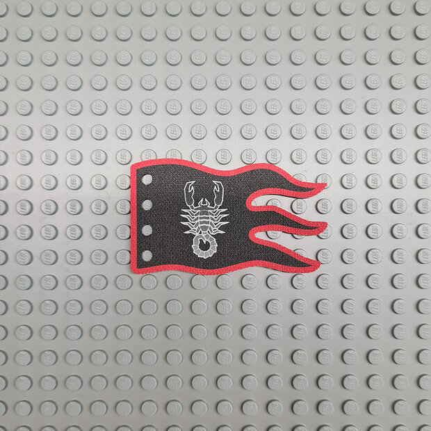 Custom Stof - Vlag 8 x 5 Wave met Vladek Scorpion Embleem