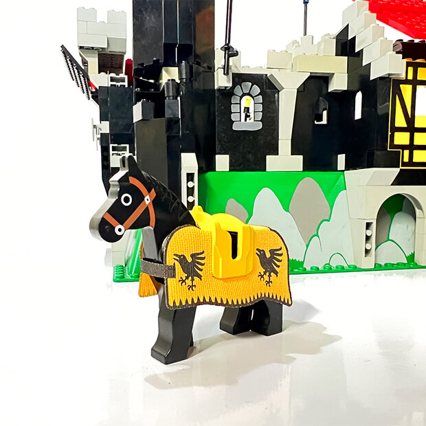 Custom Cloth - Barding with Smooth Edge With Black Raven Emblem