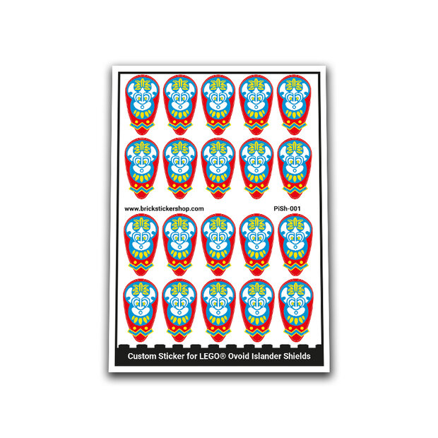 Custom Sticker - Ovoid Islander Shields