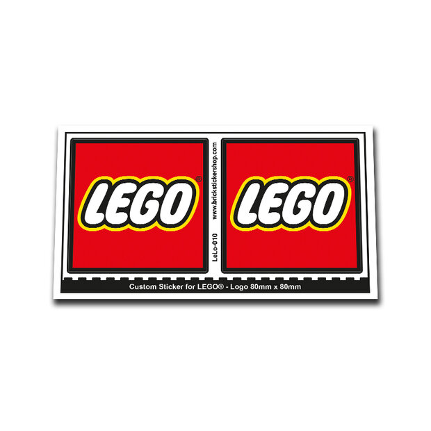Custom Sticker - Lego Logo 80mm x 80mm