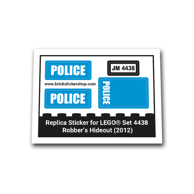 Replica Sticker voor Set 4438 - Robber&#039;s Hideout