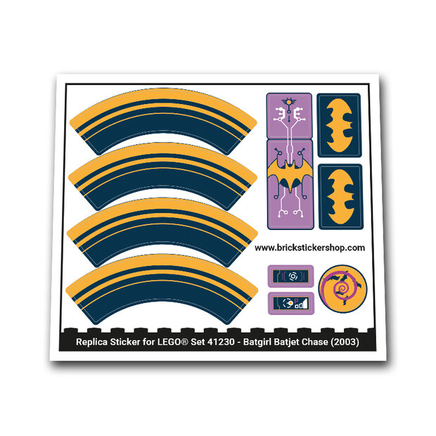 Replica Sticker voor Set 41230 - Batgirl Batjet Chase