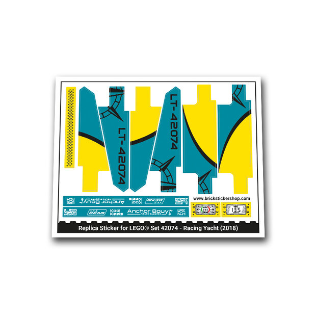 Adesivo sostitutivo per set 42074 - Racing Yacht
