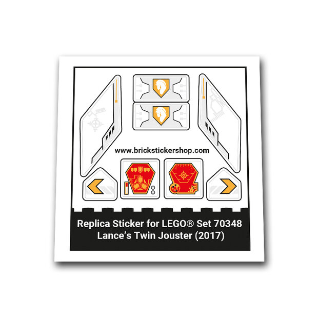 Replica Sticker voor Set 70348 - Lance&#039;s Twin Jouster