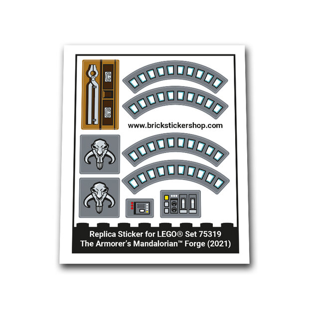 Replica Sticker voor Set 75319 - The Armorer&rsquo;s Mandalorian&trade; Forge