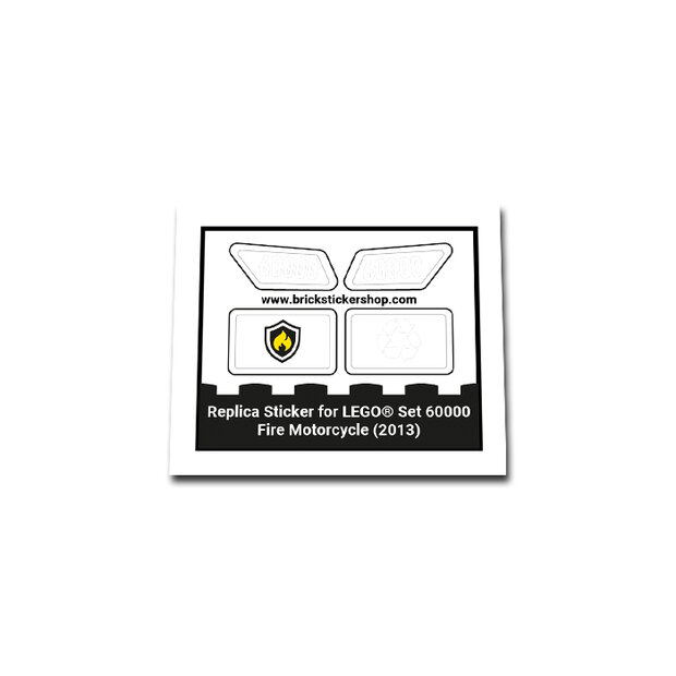 Replacement Sticker for Set 60000 - Fire Motorcycle