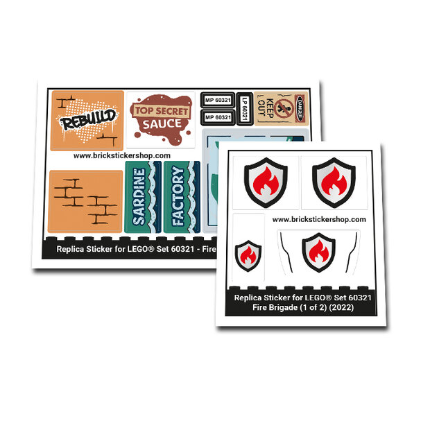 Replacement Sticker for Set 60321 - Fire Brigade