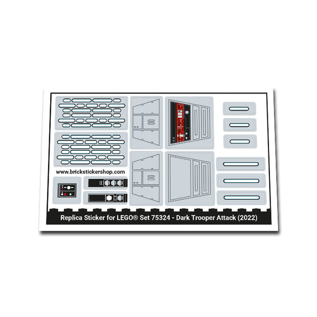 Replica Sticker voor Set 75324 - Dark Trooper Attack