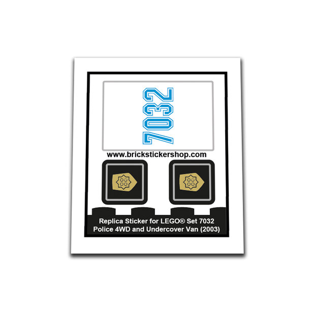 Replacement Sticker for Set 7032 - Police 4WD and Undercover Van