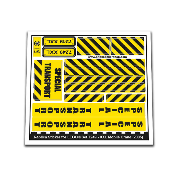 Replacement Sticker for Set 7249 - XXL Mobile Crane