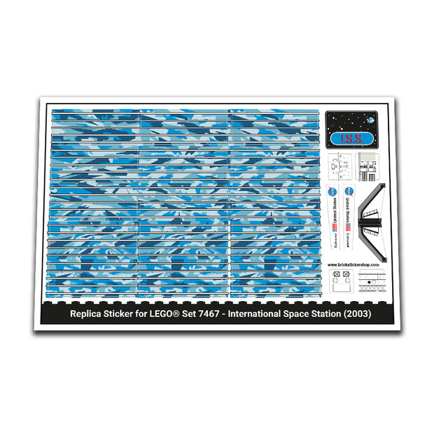 Replica Sticker voor Set 7467 - International Space Station